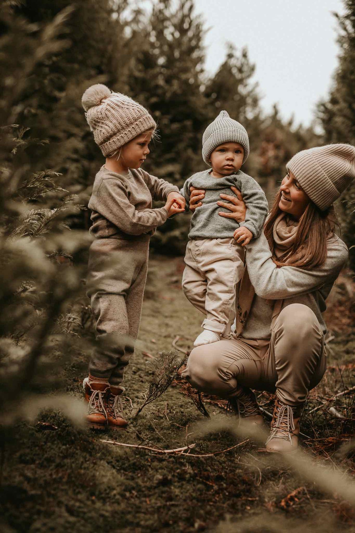 Cashmere bukser til baby - blød ribkant