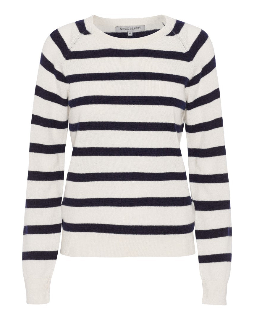 Cashmere stripe blue/white - Nordic Weaving