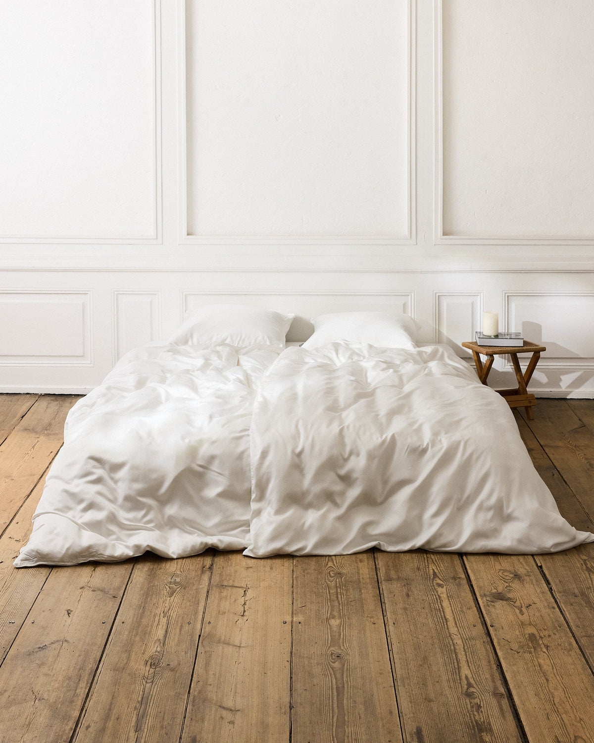 Mulberry silke i ivory - detalje af stoffet