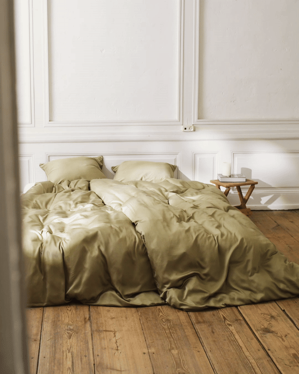 Enkelt bambussengetøj khaki - Nordic Weaving