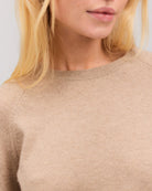 ASTRID cashmere crewneck Sand Melange - Nordic Weaving