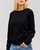 ASTRID cashmere crewneck sort - Nordic Weaving