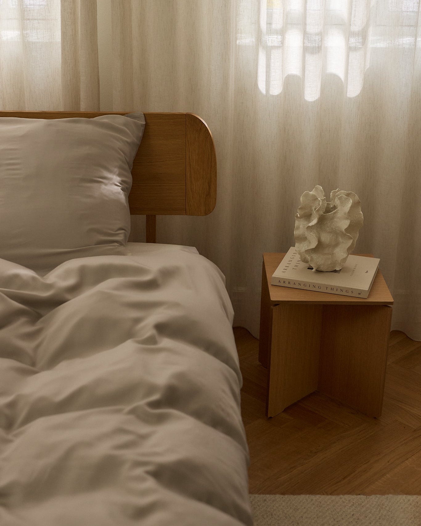 Bambussengetøj Plaza Taupe TC400 - Nordic Weaving