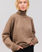 BREGDIS cashmere bluse brun - Nordic Weaving