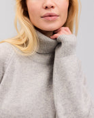 BREGDIS cashmere bluse lys grå - Nordic Weaving