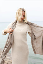 Cashmere halstørklæde brun 70x200cm - Nordic Weaving