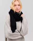 Cashmere halstørklæde sort 70x200cm - Nordic Weaving