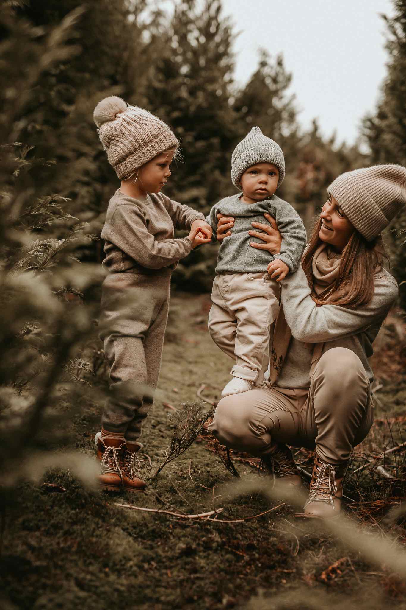 Cashmere bukser til baby - blød ribkant