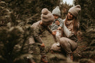 Cashmere bukser til junior - detalje af strikken