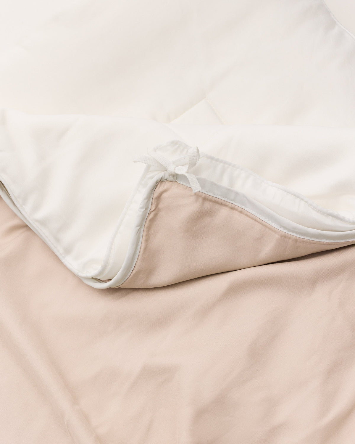 Dobbelt bambussengetøj lys beige - Nordic Weaving