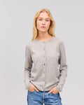 GISLA cashmere cardigan lys grå - Nordic Weaving
