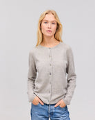 GISLA cashmere cardigan lys grå - Nordic Weaving