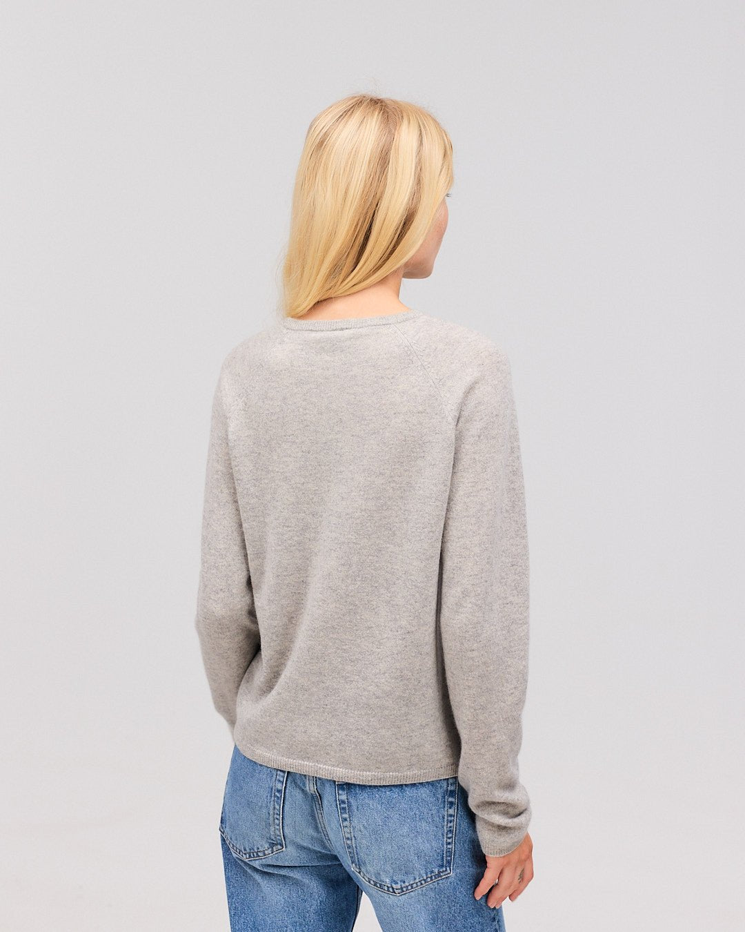 GISLA cashmere cardigan lys grå - Nordic Weaving