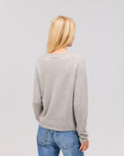 GISLA cashmere cardigan lys grå - Nordic Weaving