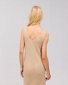 Ribstrikket cashmere kjole beige - Nordic Weaving