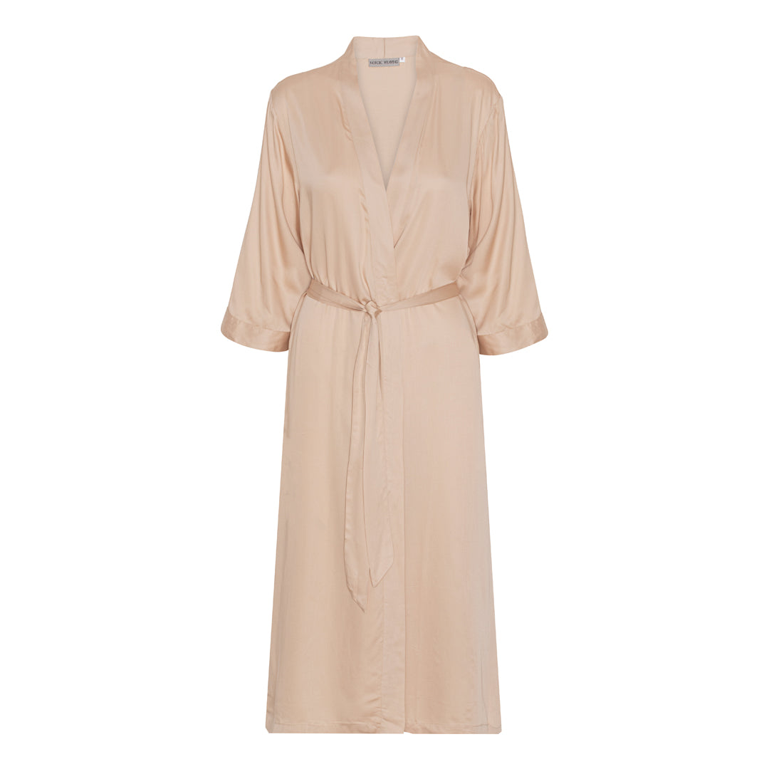 Bambus kimono i lys beige - Nordic Weaving